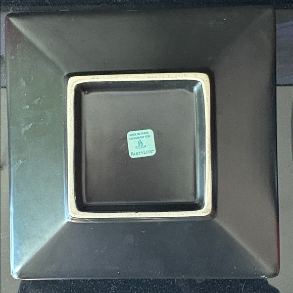 PartyLite Elegant Purple Zen Ceramic Bowl and plate candle set - Picture 5 of 6